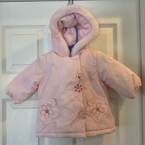 Old Navy Infant Girls Pink Floral Winter Coat